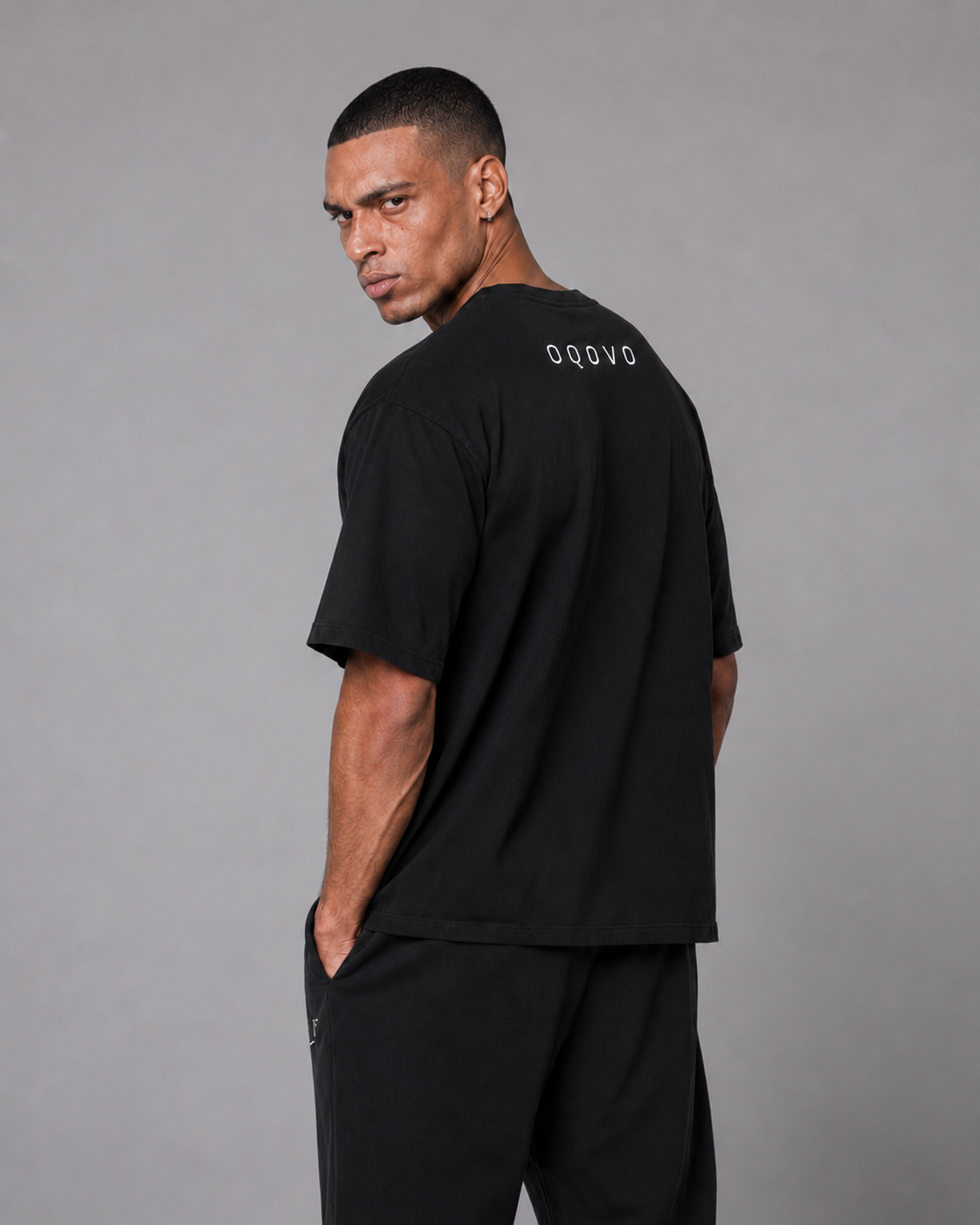 OQOVO Oversized Tee — back with OQOVO wordmark