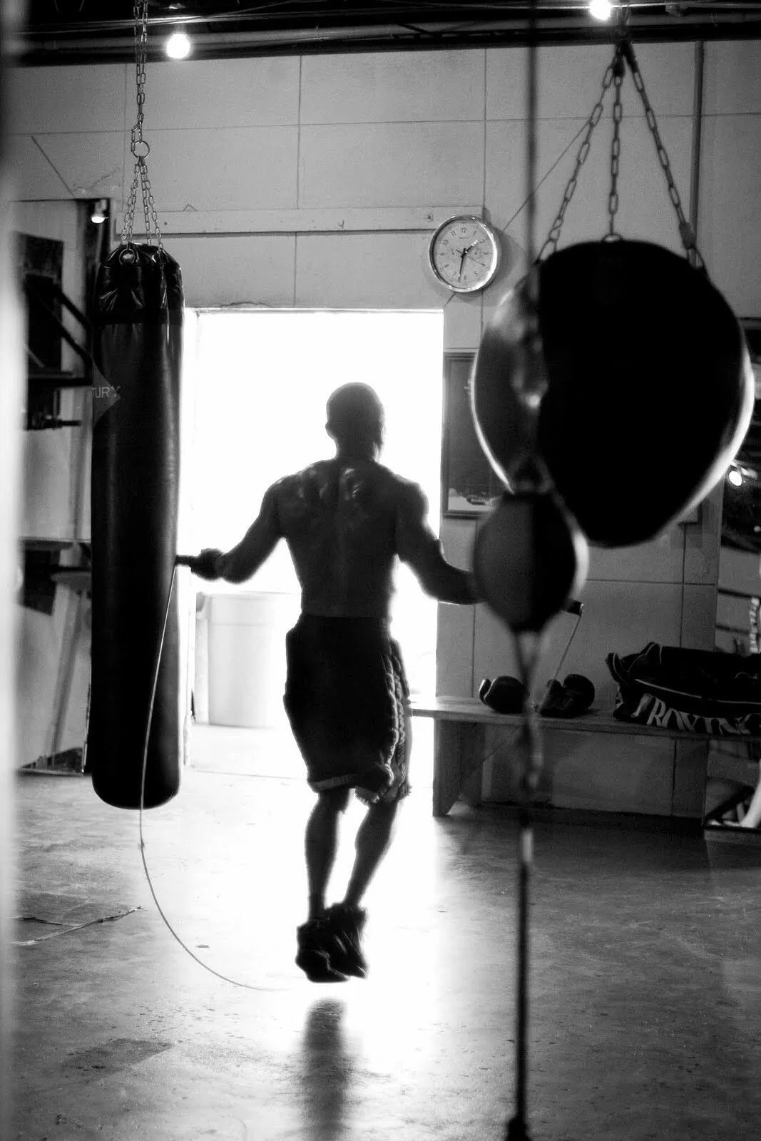 Boxer skipping rope