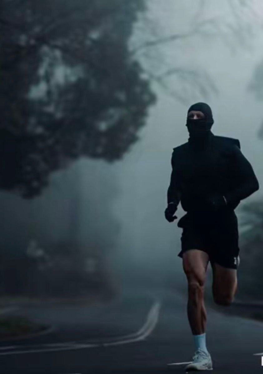 Runner in fog